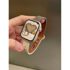 Elegant Color Match vékony valódi bőr szíj Apple Watch 49mm sorozat 7 8 41mm 45 lány karkötő iWatch SE 6 5 4 40mm 44mm