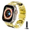 Luxus rozsdamentes acél szíj Apple Watch Ultra 2 Band 49mm 45mm 44mm 42mm iwatch Series 9 8 7 6 5 SE fém link karkötőhöz