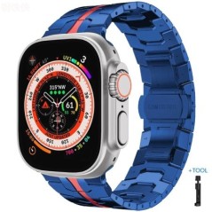 Luxus rozsdamentes acél szíj Apple Watch Ultra 2 Band 49mm 45mm 44mm 42mm iwatch Series 9 8 7 6 5 SE fém link karkötőhöz