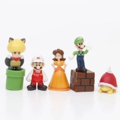 12 db/24 db/48 db Super Mario Bros akciófigurák Kawaii Bowser Anime figura tárolótáskával gyerekeknek játékok ajándékok