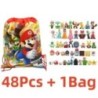 12 db/24 db/48 db Super Mario Bros akciófigurák Kawaii Bowser Anime figura tárolótáskával gyerekeknek játékok ajándékok