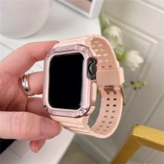 Korea Sport átlátszó szíj + tok Apple Watch 7 6 SE 5 4 3 átlátszó szilikon szíjhoz iWatch 41mm 45mm 38mm 40mm 44mm 42mm correáho