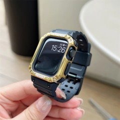 Korea Sport átlátszó szíj + tok Apple Watch 7 6 SE 5 4 3 átlátszó szilikon szíjhoz iWatch 41mm 45mm 38mm 40mm 44mm 42mm correáho