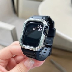 Korea Sport átlátszó szíj + tok Apple Watch 7 6 SE 5 4 3 átlátszó szilikon szíjhoz iWatch 41mm 45mm 38mm 40mm 44mm 42mm correáho