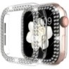 Átlátszó Hollow Bling Diamond PC-tok Apple Watchhoz 38 42 40 44 41 45 mm-es védőburkolat iWatch Series 7 6 5 4 3 2 SE számára