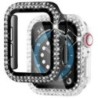 Átlátszó Hollow Bling Diamond PC-tok Apple Watchhoz 38 42 40 44 41 45 mm-es védőburkolat iWatch Series 7 6 5 4 3 2 SE számára