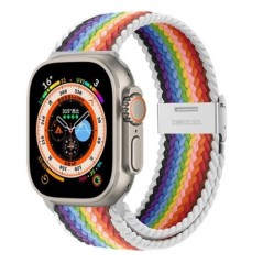 Szíj Apple karórához Ultra pánt 49mm 45mm 44mm 40mm 41mm 42mm 40 45 mm Fonott solo loop correa karkötő sorozat 8 7 3 5 se 6 4