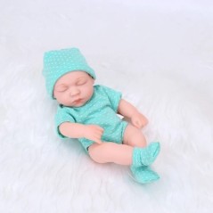 20 cm-es Reborn Dolls Szilikon Vinyl baba Lányoknak Aranyos Mini Bebe Baba Baba Reborn Toys Vízálló vinil baba Lányoknak Ajándék