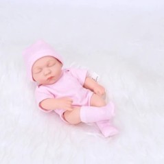 20 cm-es Reborn Dolls Szilikon Vinyl baba Lányoknak Aranyos Mini Bebe Baba Baba Reborn Toys Vízálló vinil baba Lányoknak Ajándék