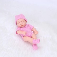 20 cm-es Reborn Dolls Szilikon Vinyl baba Lányoknak Aranyos Mini Bebe Baba Baba Reborn Toys Vízálló vinil baba Lányoknak Ajándék