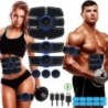 USB újratölthető elektromos izomstimulátor EMS hasi fitnesz matricák Body Slim masszírozó vezeték nélküli LCD kijelzős kar edző