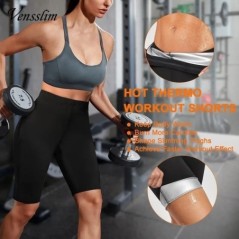 Szauna Karcsúsító Nadrág Hosszú derék edző Sweat Hot Thermo Fogyás Női Zsírégető Rövidnadrág Kompressziós Leggings Trimmer