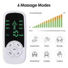 Tens Muscle Stimulator 6 mód elektromos EMS akupunktúrás testmasszázs digitális terápia karcsúsító gép meridián elektrostimuláto