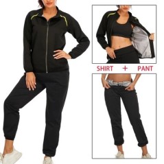 SEXYWG szauna szett nőknek fogyókúra öltöny izzadság felső nadrág Fitness dzseki leggings Thermo hosszú ujjú nadrág Body Shaper 