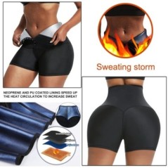 Sweat Szauna Nadrág Body Shaper Karcsúsító Rövidnadrág Derék edző Alakformáló Ruha Pocak Hot Thermo Slim Leggings Fogyás Fitness