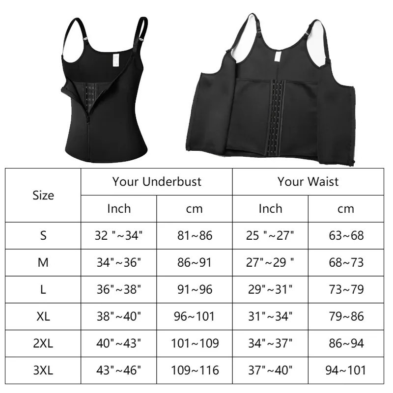 Sweat Waist Trainer mellény Karcsúsító fűző fogyáshoz Body Shaper Szauna öltöny Kompressziós ing Hasöv Felső Alakformáló Ruha