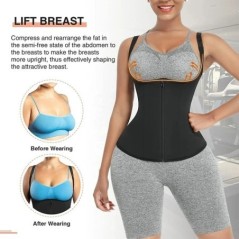 Sweat Waist Trainer mellény Karcsúsító fűző fogyáshoz Body Shaper Szauna öltöny Kompressziós ing Hasöv Felső Alakformáló Ruha