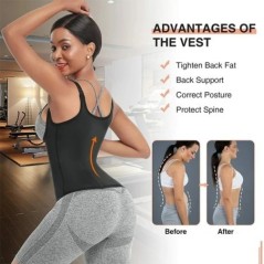 Sweat Waist Trainer mellény Karcsúsító fűző fogyáshoz Body Shaper Szauna öltöny Kompressziós ing Hasöv Felső Alakformáló Ruha