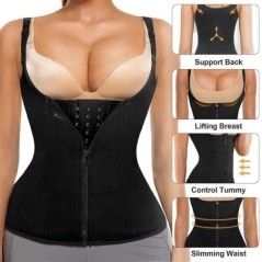 Sweat Waist Trainer mellény Karcsúsító fűző fogyáshoz Body Shaper Szauna öltöny Kompressziós ing Hasöv Felső Alakformáló Ruha