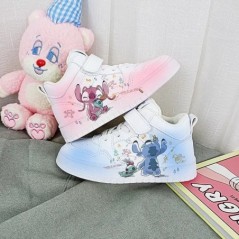 Disney Lilo & Stitch Print Sport Shoes Kids Tennis Shoes 2023 New Children White Shoes Casual Sneakers Cartoon StellaLou Shoes