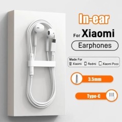 C típusú vezetékes fejhallgató Xiaomi 14 13 12 11 Pro Ultra Lite 3,5 mm-es fülhallgató Redmi POCO Huawei Samsung fülhallgató-tar