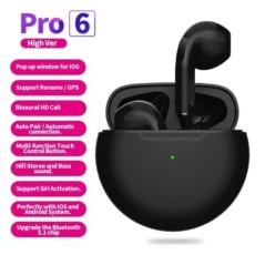 Air Pro 6 TWS vezeték nélküli fejhallgató mikrofonnal Bluetooth fülhallgató sportfutó fejhallgató Apple iPhone Xiaomi Pro6 fülha