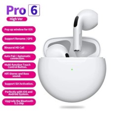 Air Pro 6 TWS vezeték nélküli fejhallgató mikrofonnal Bluetooth fülhallgató sportfutó fejhallgató Apple iPhone Xiaomi Pro6 fülha