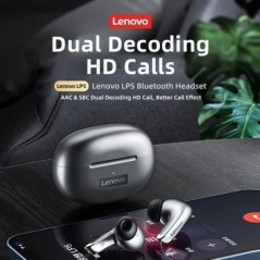 Eredeti Lenovo lp5 vezeték nélküli Bluetooth fülhallgató érintőképernyős fejhallgató HiFi sport vízálló fülhallgató mikrofonnal