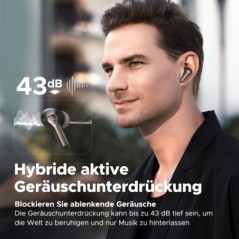 SoundPEATS Capsule 3 Pro Bluetooth 5.3 fülhallgató TWS True vezeték nélküli fülhallgató 43 dB hibrid ANC Hi-Res tanúsítvánnyal L