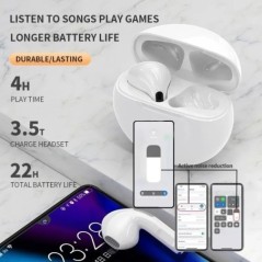 Eredeti Pro 6 TWS vezeték nélküli Bluetooth fülhallgató fejhallgató mini fone fülhallgató sztereó sport fejhallgató Xiaomi Andro