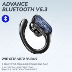 XT80 Bluetooth 5.3 fülhallgató True vezeték nélküli fejhallgató mikrofon gomb vezérléssel zajcsökkentő fülkagyló vízálló fejhall