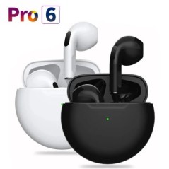 Air Pro 6 TWS Fone Bluetooth fülhallgató vezeték nélküli fejhallgató mikrofonos érintésvezérléssel Vezeték nélküli Bluetooth fej