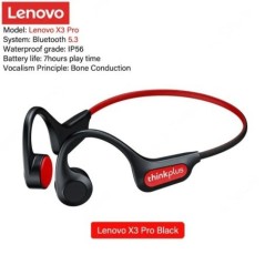 Eredeti Lenovo X3 Pro X4 X5 Bone Conduction fejhallgató Bluetooth 5.3 Hifi Fül-akasztós vezeték nélküli fejhallgató Mic Sport fü