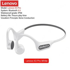 Eredeti Lenovo X3 Pro X4 X5 Bone Conduction fejhallgató Bluetooth 5.3 Hifi Fül-akasztós vezeték nélküli fejhallgató Mic Sport fü