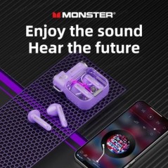 Eredeti Monster XKT15 vezeték nélküli Bluetooth 5.3 fülhallgató TWS Gaming fülhallgató RGB Flip Cover Design Headset Alacsony ké