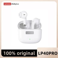 Eredeti Lenovo LP40 Pro TWS fülhallgató vezeték nélküli Bluetooth 5.1 sportzajcsökkentő fejhallgató Touch Control 250mAH fülhall