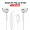 Eredeti Apple fejhallgatóhoz iPhone 14 13 12 11 Pro Max mini Lightning fülhallgatóhoz X XS XR 7 8 Plus SE vezetékes Bluetooth fü