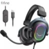 Fifine Dynamic RGB Gaming Headset mikrofonnal, fülre helyezhető fejhallgatóval 7.1 Surround Sound PC PS4 PS5 3 EQ opciók Játék F