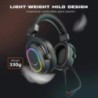 Fifine Dynamic RGB Gaming Headset mikrofonnal, fülre helyezhető fejhallgatóval 7.1 Surround Sound PC PS4 PS5 3 EQ opciók Játék F