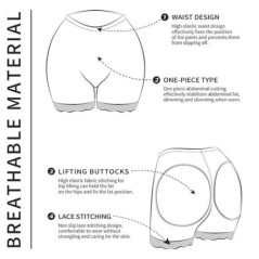 Női Butt Lifter Shapewear Klasszikus csípőnövelő szabályozó bugyi Varrat nélküli homokóra alakformáló fiú rövidnadrág Booty Gain