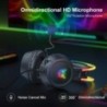 ONIKUMA X15 Pro Fülre helyezhető Fejhallgató Játékos Fejhallgató Vezetékes hatástalanító fülhallgató Rózsaszín macskafül Rgb lám