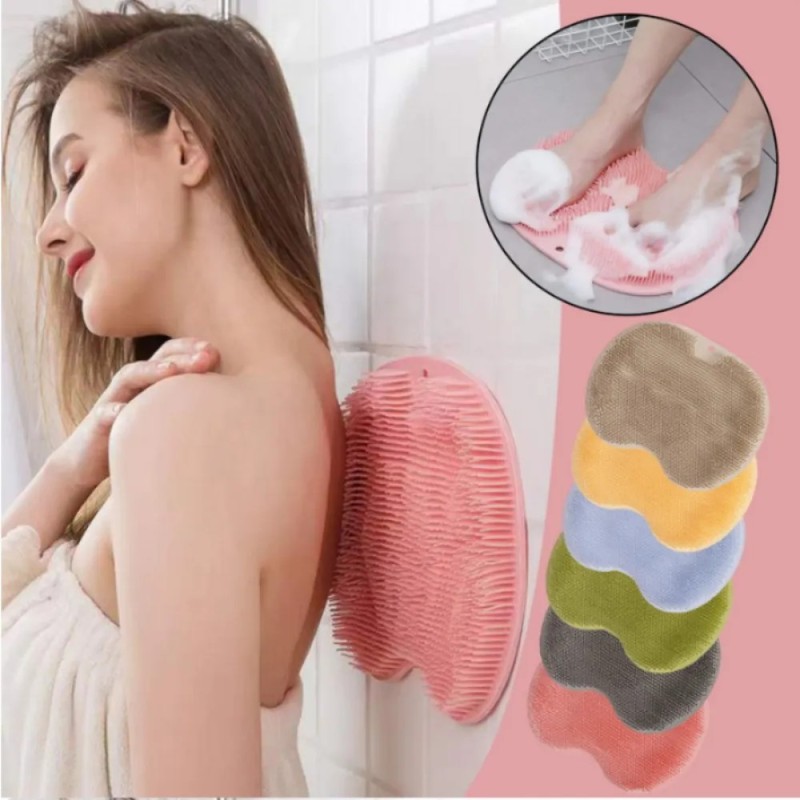 Lazy Shower lábmosó kefe dörzsölje vissza Sucker Brush lábmasszázs párna csúszásmentes fürdőbetét Easy Clean testápoló mosószőny