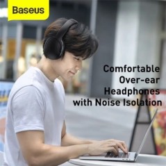 Baseus D02 Pro vezeték nélküli Bluetooth fejhallgató HIFI sztereó fülhallgató összecsukható sport fejhallgató audio kábellel iPh