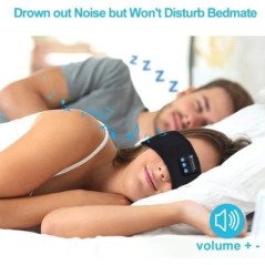 Vezeték nélküli Bluetooth hangszóró Fejkendő Vezeték nélküli Zene Sleep Headset Sport Fejpánt Beépített Sleep Music Eye Mask Tra