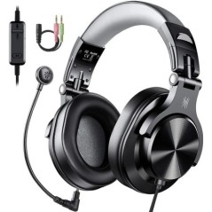 Oneodio vezetékes Gaming Headset Gamer 3,5 mm-es fülre helyezhető játékfejhallgató levehető mikrofonnal PC számítógéphez PS4 Xbo