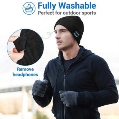 Vezeték nélküli Bluetooth fejhallgató Beanie Hat Winter Sport Music Cap Headset mikrofonos hangszóróval Xiaomi Huawei Redmi Ipho