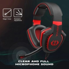 Játékos fejhallgató zajszigetelő fülhallgató mikrofonnal. Hangerőszabályzó Bass Surround Videojáték PC-hez PS4 PS5 XBOX