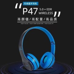 P47 vezeték nélküli fejhallgató Bluetooth 5.0 fülhallgató BASS HIFI sztereó fejhallgató 78 ms alacsony késleltetés zenei játékok