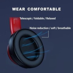 Lenovo HD200 Bluetooth fülhallgató fülre ráhajtható számítógép vezeték nélküli fejhallgató zajszűrő HIFI sztereó játék fejhallga