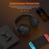 NUBWO G06 Gaming Headset PS5, PS4, XBOX, PC, Mac, 2,4 GHz ultra-alacsony késleltetésű zajszűrős Bluetooth fejhallgató mikrofonna